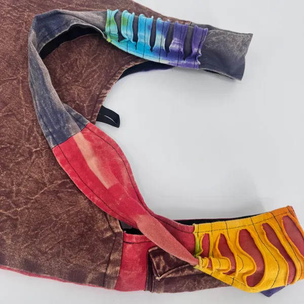 Y2K Boho Festival Sling Bag Psychedelic Wolf Dreamcatcher‎ Rising International - Image 5