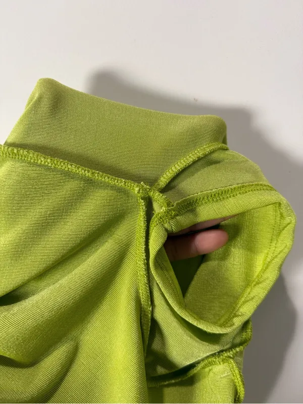 Lulu's Lime Green Twist-Knot Cowl Crop Top - Image 5