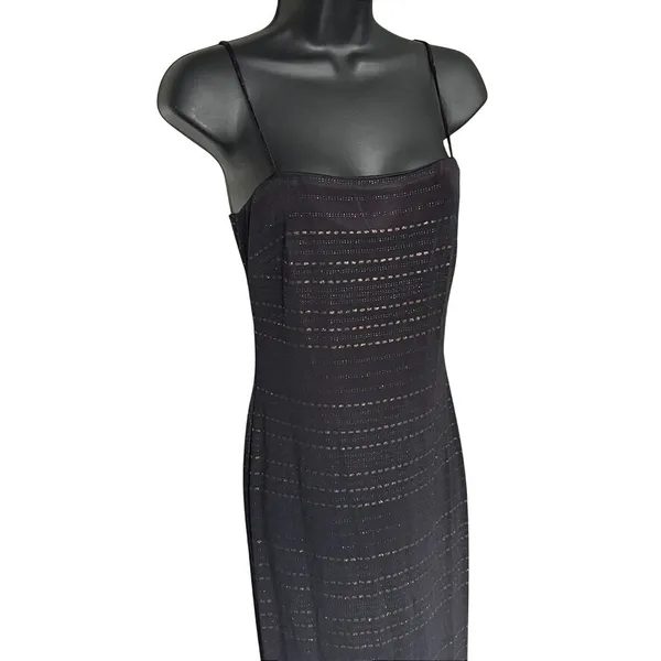 Vintage y2k‎ Alchemy Dress Sz 6 Whimsygoth Grunge Sheer Glitter Maxi - Image 2