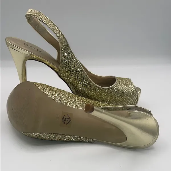 A.N.A Gold Stiletto Slingback Heels - Image 3