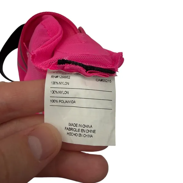 Nike Slim Waist Pack Running Belt OS‎ Pink Reflective Zip Athletic Fanny Pack - Image 4
