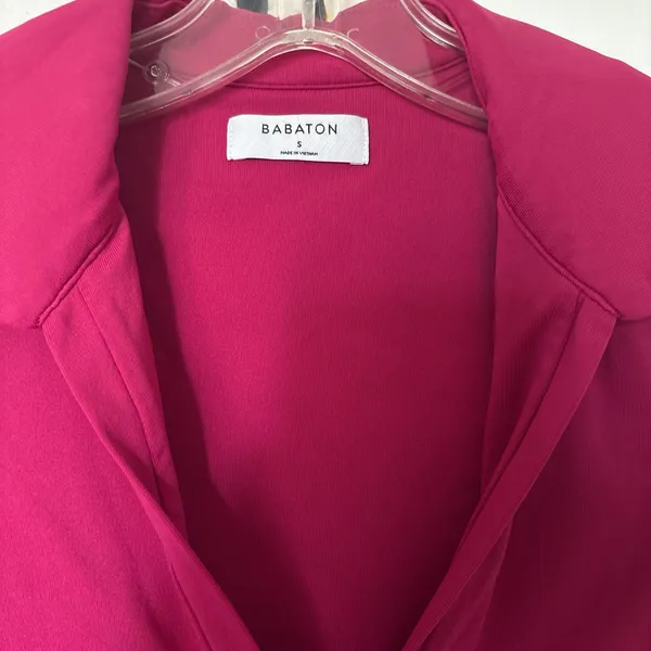 Aritzia Pink Long Sleeve Top Babaton V-Neck - Image 2