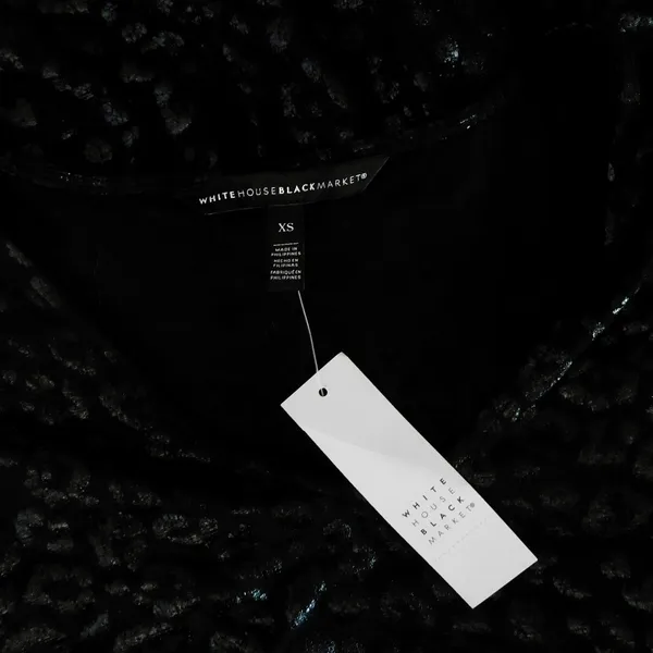 White House | Black Market NWT!! Kimono Sleeve Smocked Waist Dress Leopard Foil Mini Animal X-Small - Image 11