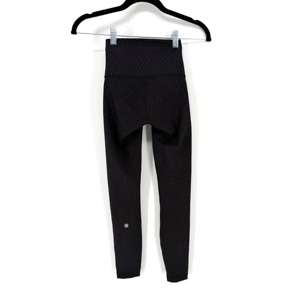 Lululemon Wunder Train High-Rise Tight 25" Size 0 Geo Tile Emboss Black - Image 6
