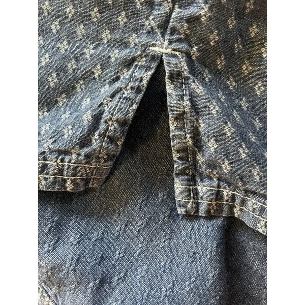 Erika Collection Blue Denim Mini Short Sleeve Cotton Women’s Dress Size M - Image 6
