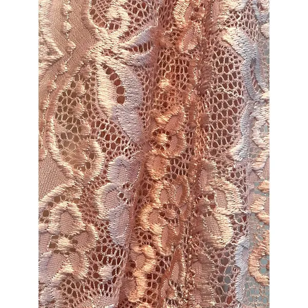 Pink Lace Swiss Dot on Mesh Lingerie Short Nightie size Large - Image 5