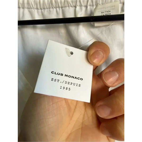 Club Monaco Rowlen Cotton Poplin Wrap Dress w/ Ruffled Sleeves, Sz 2, White - Image 10