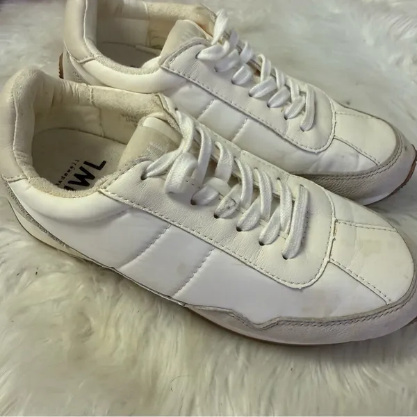 Madewell MWL The League Leather & Nylon Sneakers White Women’s 6.5 - Image 5