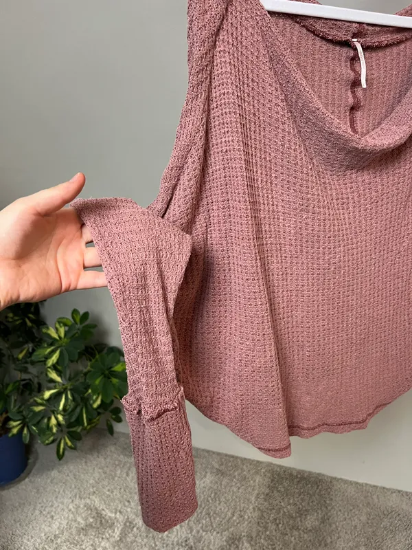 Free People Mauve Slouchy Knit Long Sleeve Top - Image 7