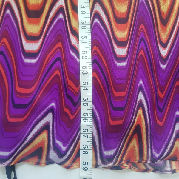 Bisou Bisou Dress Sz 12 Maxi Halter Chevron Bohemian Boho Retro Hipster Festival - Image 13