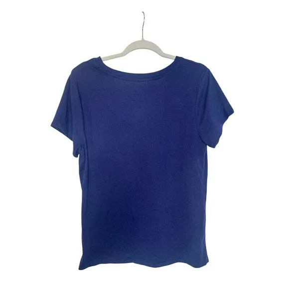 Disney Womens Medium‎ Minnie Mouse T-Shirt Short Sleeve Tee Top Navy Blue Bow - Image 3