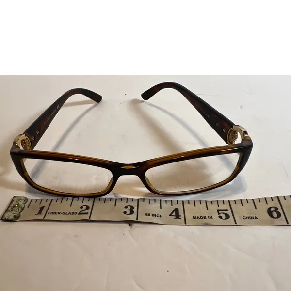 Gucci Eyeglasses Womens GG 3553 Dark Tortoise Gold Horsebit Crystal Frames Only - Image 11