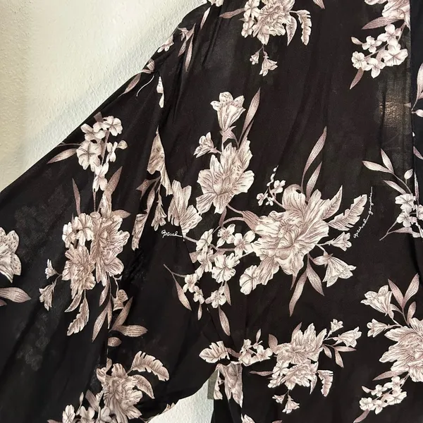 Spiritual Gangster Maya Kimono Beach Swim Coverup Floral Tie Closure V-Neck - Image 5