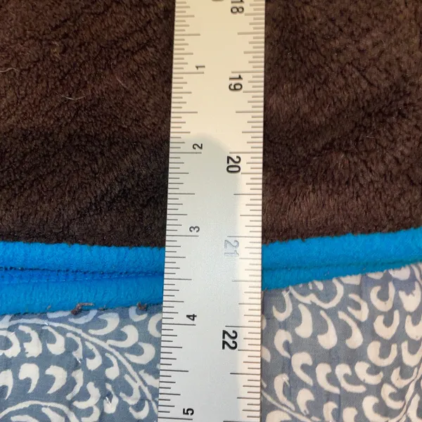 Patagonia Re-Tool Snap-T Fleece Pullover Brown Turquoise Gorpcore Women XS - Image 10