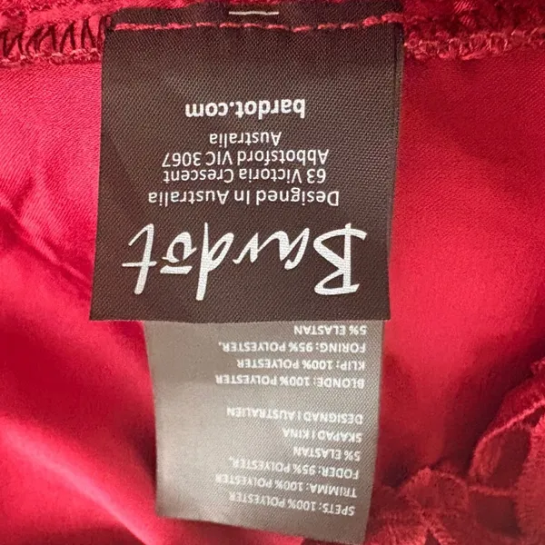 Bardot Gemma Burgundy Lace Halter Midi Dress XS 4 NWT $119 Open Back - Image 7