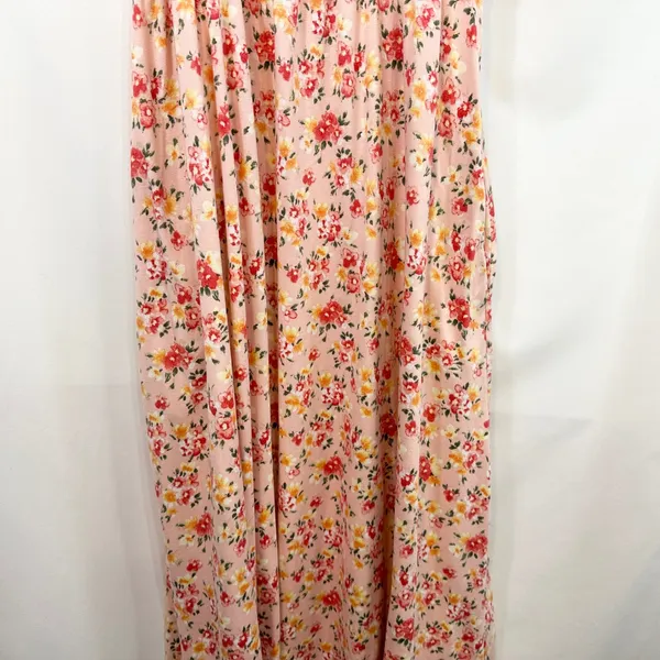Culture Code Medium Maxi Dress‎ Pink Floral Smocked Cottagecore Feminine 1264 - Image 8