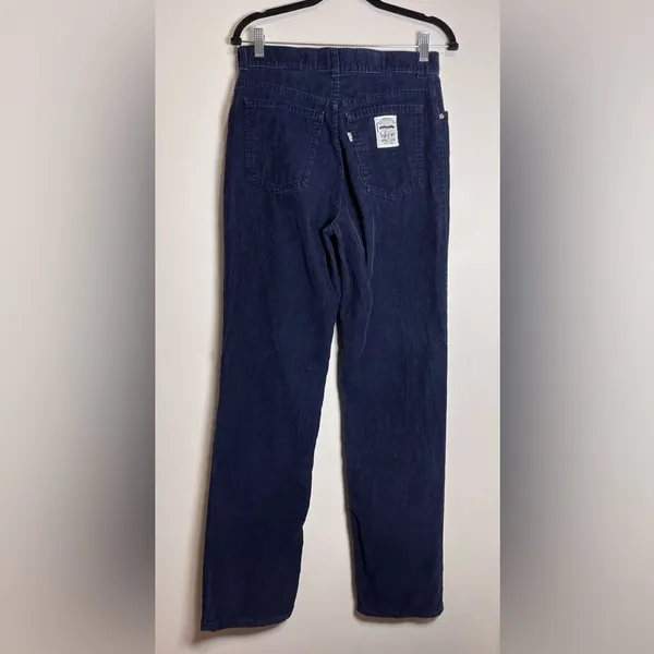 LEVI’S Vintage Navy Blue Women’s Corduroy Pants Sz 15 Inseam 32” Unisex EUC - Image 4