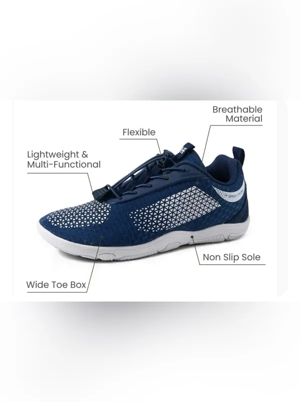 HIKE HF Series II Flow Blue/White Low Top Lace-Up Athletic Sneakers Unisex EU 39 - Image 8
