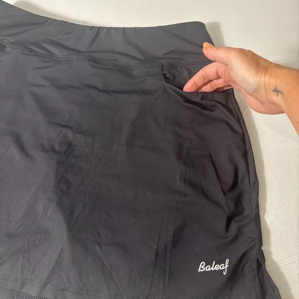 Baleaf Size Large Black‎ Active Skort Pockets Golf Tennis Hiking Outdoor - Image 2