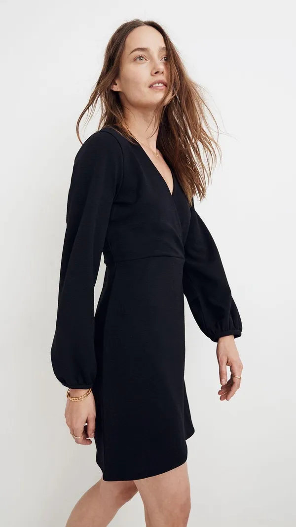 Madewell Texture & Thread Long-Sleeve Side-Tie Dress - Image 4