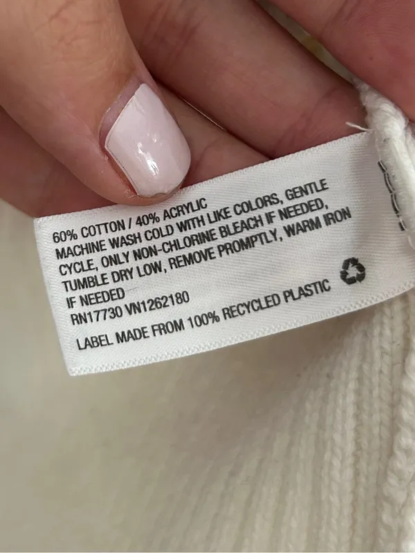 A New Dat Chunky White Cream Button-Front Knit Cardigan Neutral Casual Fall - Image 3