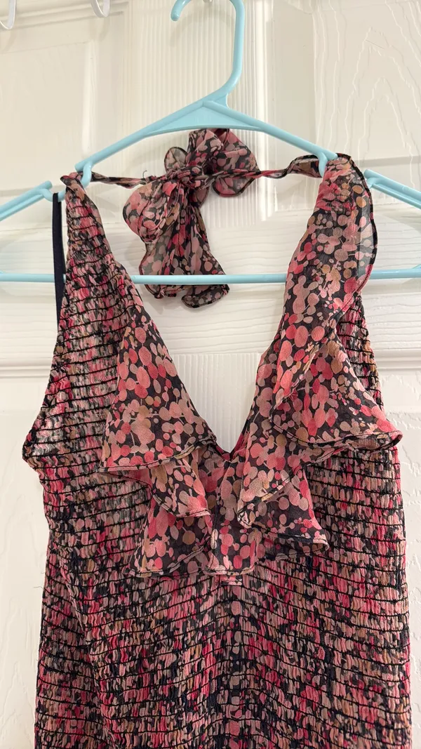 BCBGMAXAZRIA Midi Halter Dress - Image 4