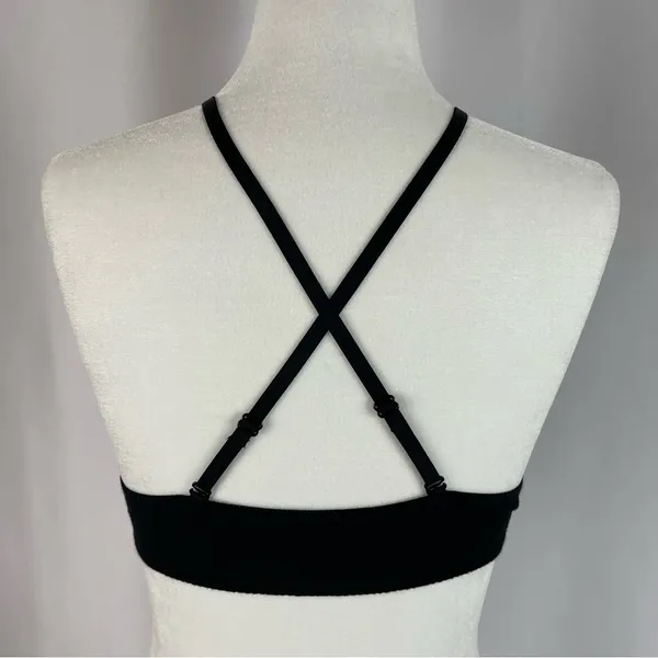 Anemone Medium Deep V Medium Adjustable Triangle Bra Bralette Solid Minimalist - Image 2