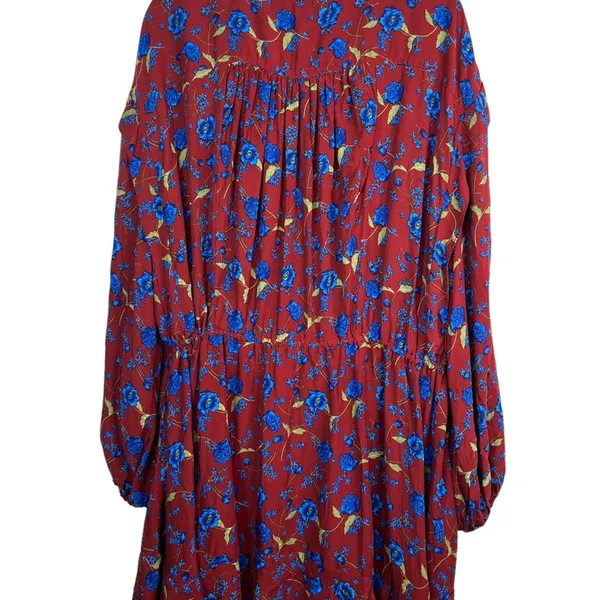 Free People Mini Flower Fields Mini Burgundy Dress S/P - Image 7