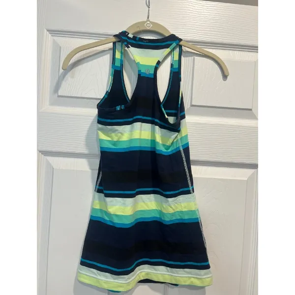 Lululemon tank 2 stripes teal navy‎ green athletic top racer back - Image 2