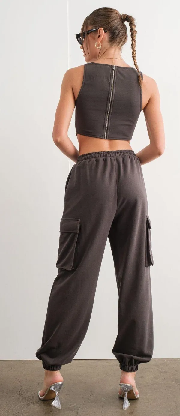 Isabelle’s Cabinet Pretty Garbage Cropped Corset & Jogger Set - Image 2