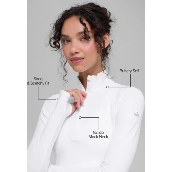 Alo Yoga 1/2 Zip Rapid Pullover - Women's Activewear Jacket - Image 3