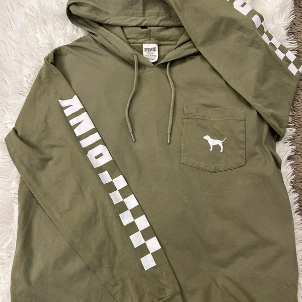 VS PINK Soft Hooded logo long sleeve - Image 3