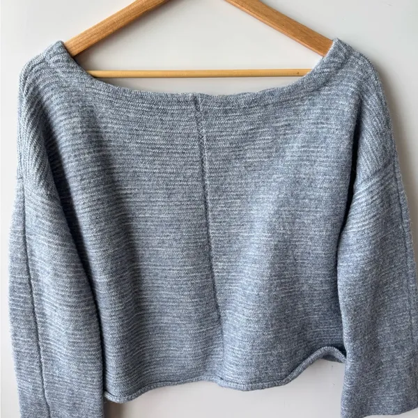 Free People Ever Cozy Pullover‎ Gray Sweater Relaxed Fit Size Medium - Image 3