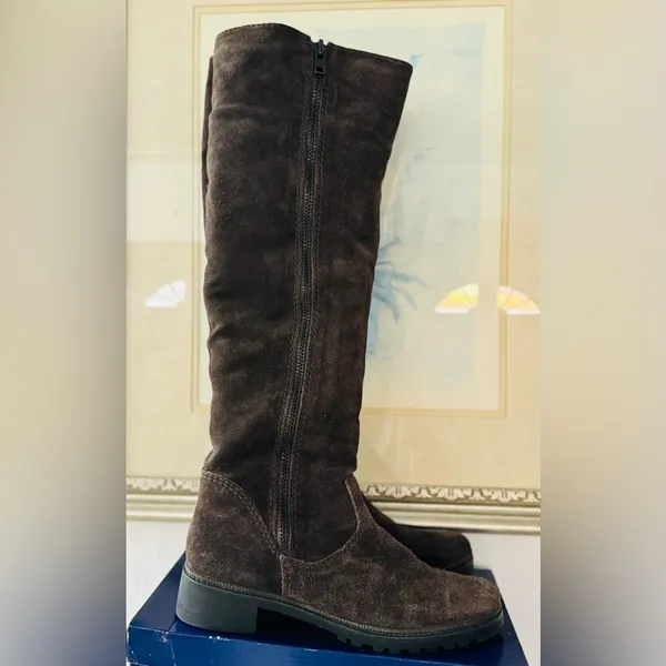 7 For All Mankind Over-the-Knee Suede Boots in Dark Brown - Image 6