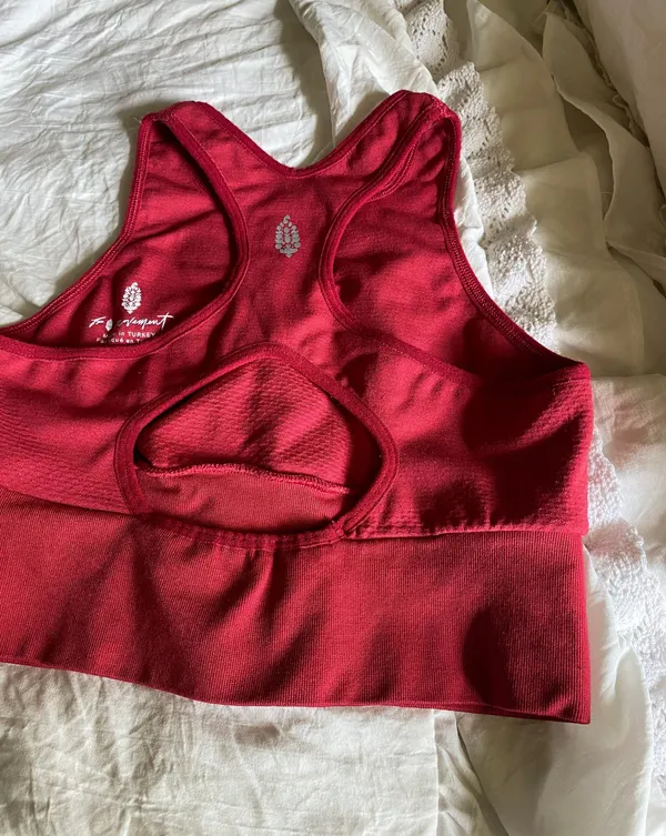Free People red sports bra - Image 2