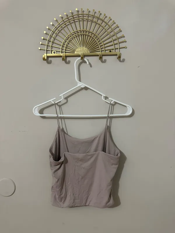 Pink Rose Women's Beige Spaghetti Strap Seamless Cami Top - Image 2