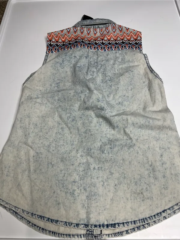 NWT miss me acid wash denim shirt medium - Image 12