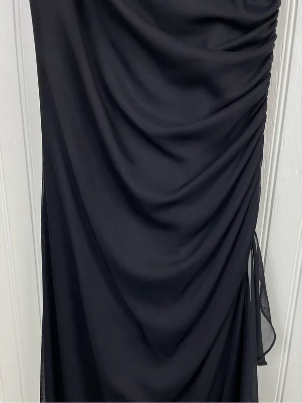 Vintage 90s Y2K City Triangles Slip Maxi Dress Size Medium Rhinestone Fairycore - Image 13