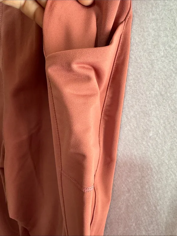 Fabletics Rust-Red High-Rise Track Joggers - Image 4