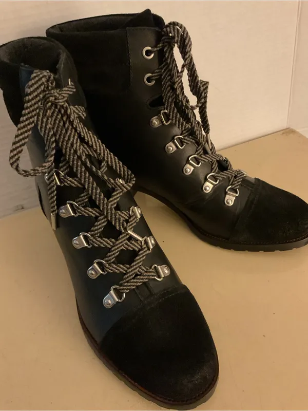 Sam Edelman women black combat Manchester boots US 9 - Image 11