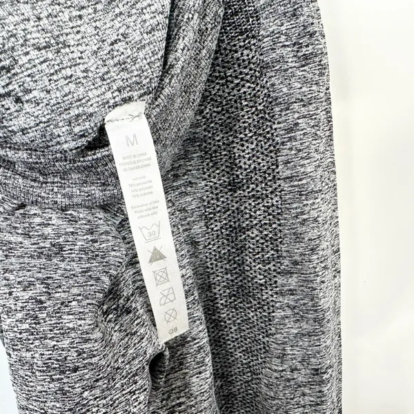 Seamless Workout‎ Set Gray Activewear Long Sleeve Crop Top Leggings TikTok 779 - Image 14