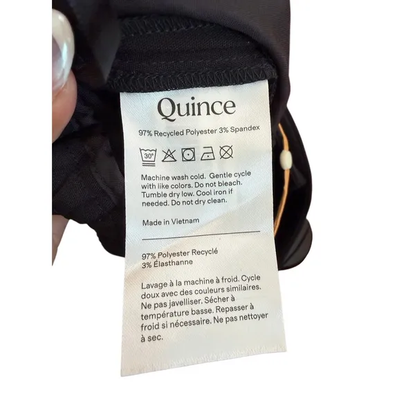 Quince Stretch Crepe Classic Trouser Pants Black Size 8 NWT - Image 5