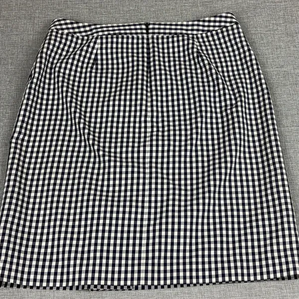 Brooks Brothers Skirt Womens 8 Blue Check A-Line Knee Length Pleated‎ Buckle - Image 8