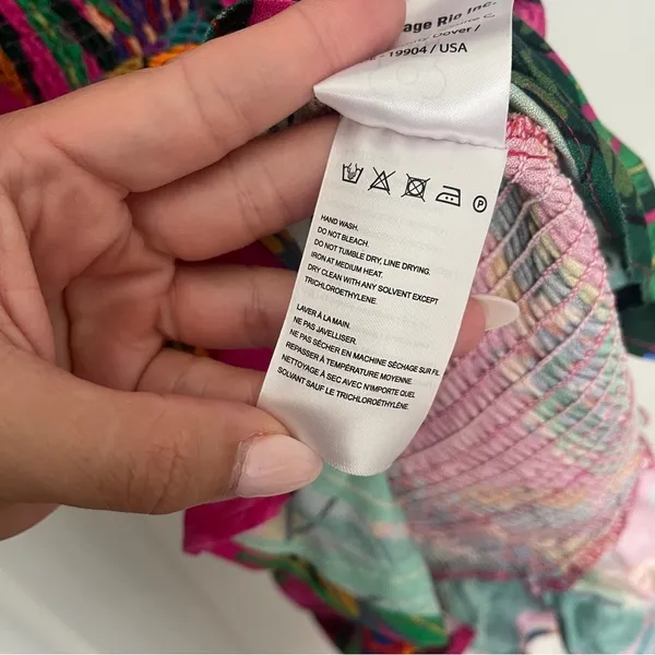 Farm Rio Painted Toucans Mini Dress Smocked Pink‎ - Image 6