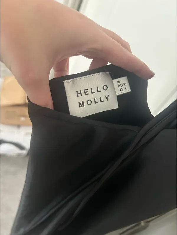 Hello Molly Maxi Dress Satin Black - Image 10