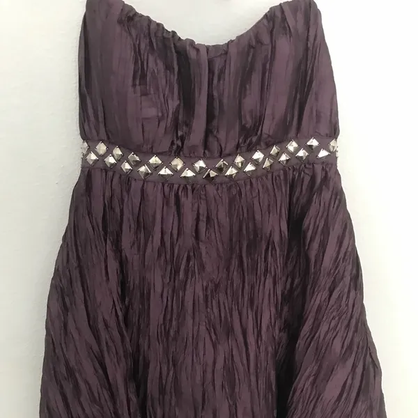Do & Be Purple Crinkle Studded Marilyn Dress - Image 3