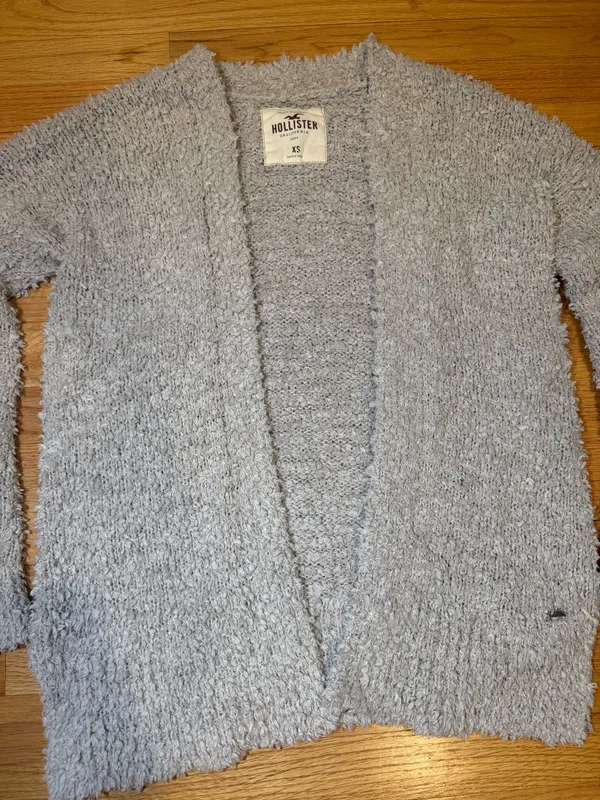 Hollister Tan Fuzzy Cardigan - Image 3
