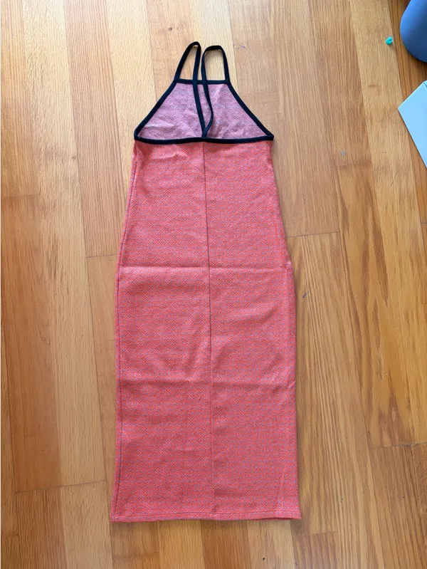 ZARA Orange Jacquard Dress - Image 12