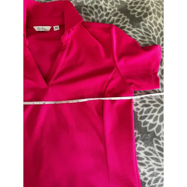 Lady Hagen Hot Pink Golf Polo Shirt XS Tennis Prep Country Club Pickleball Sport - Image 5