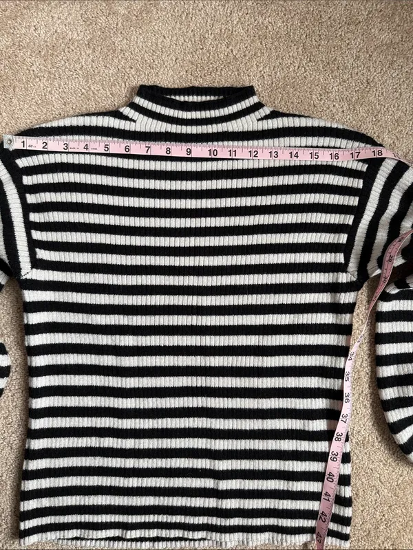 Anthropology Line & Dot Sydney Balloon Sleeve Striped Sweater. Size XS - Image 5